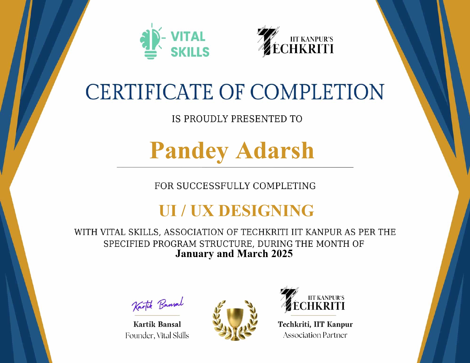 UI/UX Designing Certificate